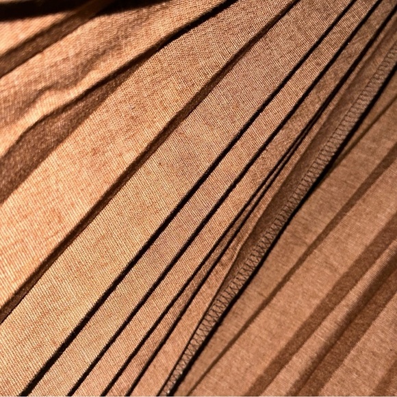 132 Zara | NWOT Brown Black Faux Leather Snakeskin Pleated Maxi Skirt (Size S) - Picture 8 of 9